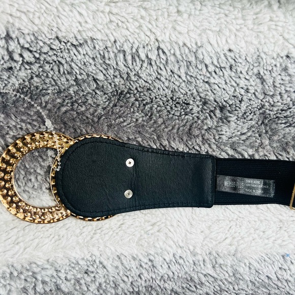 BLACK Elastic & Rhinestone Beautiful Fashionable Belt - Picture 13 of 16